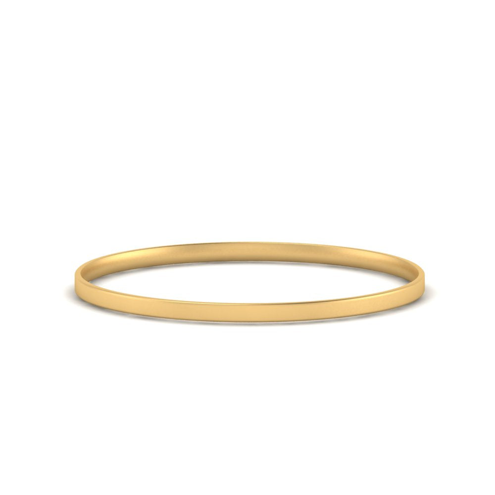 Comfort Fit Light Weight Flat Stacking Mens Band In 14K Yellow Gold | Cuts & Carat