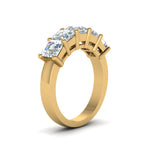 Load image into Gallery viewer, Five Stone Asscher Cut Lab Diamond Ring 14K Gold
