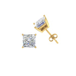 Load image into Gallery viewer, 0.50 To 5 Carat Princess Cut Lab Created Diamond Stud Earring For Women 14K Gold
