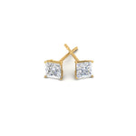 Load image into Gallery viewer, 0.50 To 5 Carat Princess Cut Lab Created Diamond Stud Earring For Women 14K Gold
