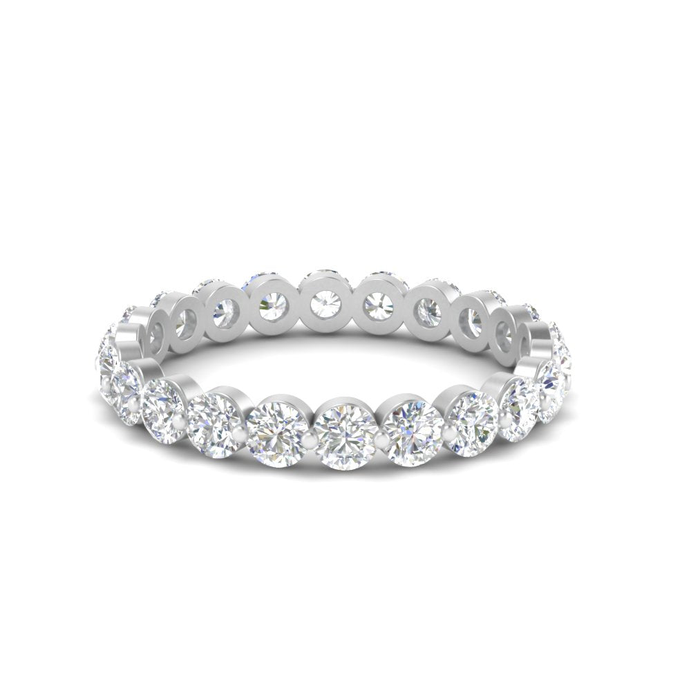 0.50 To 5 Carat Lab Diamond Single Prong Wedding Eternity Ring