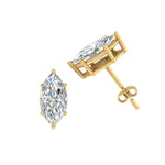 Load image into Gallery viewer, 0.50 To 5 Carat Marquise Lab Created Diamond Stud Earring 14K Gold
