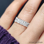 Load image into Gallery viewer, 0.50 To 5 Ct Radiant Cut Lab Diamond Five Stone Wedding Band 14k Gold
