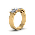 Load image into Gallery viewer, 0.50 To 5 Ct Radiant Cut Lab Diamond Five Stone Wedding Band 14k Gold
