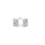 Load image into Gallery viewer, 0.50 To 4 Carat Lab Diamond Radiant Stud Bezel Set Earring For Women 14K Gold
