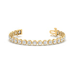 Load image into Gallery viewer, 2.50 To 12 Carat Lab Diamond Bezel Set Tennis Bracelet 14K Gold
