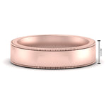 Load image into Gallery viewer, 12 MM Flat Stack Stepped Edge Comfort Fit Mens Wedding Band 14K Rose Gold | Cuts &amp; Carat
