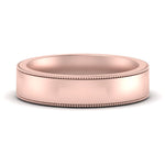 Load image into Gallery viewer, 12 MM Flat Stack Stepped Edge Comfort Fit Mens Wedding Band 14K Rose Gold | Cuts &amp; Carat
