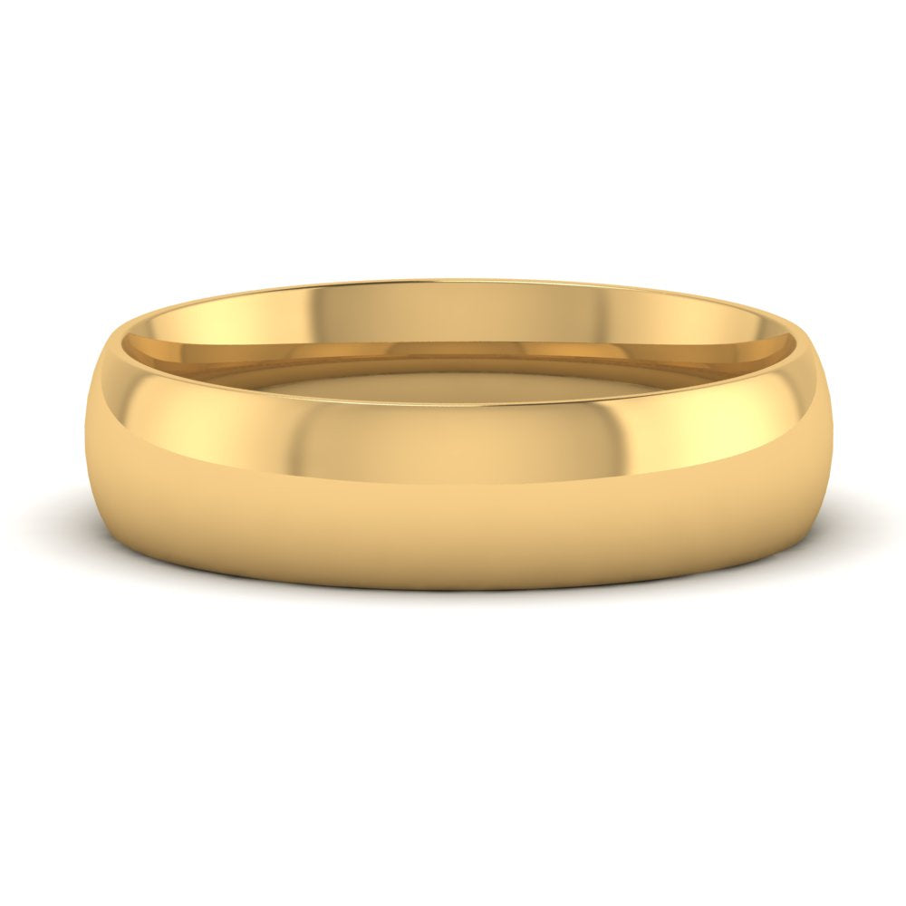 12 MM Classic Comfort Mens Wedding Band In 14k Yellow Gold | Cuts & Carat