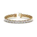 Load image into Gallery viewer, 7.50 To 20 Carat Pear Cut Lab Diamond Tennis Bracelet 14K Gold
