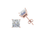 Load image into Gallery viewer, 0.50 To 5 Carat Princess Cut Lab Created Diamond Stud Earring For Women 14K Gold
