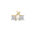 Load image into Gallery viewer, 0.50 To 5 Carat Princess Cut Lab Created Diamond Stud Earring For Women 14K Gold
