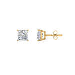 Load image into Gallery viewer, 0.50 To 5 Carat Princess Cut Lab Created Diamond Stud Earring For Women 14K Gold
