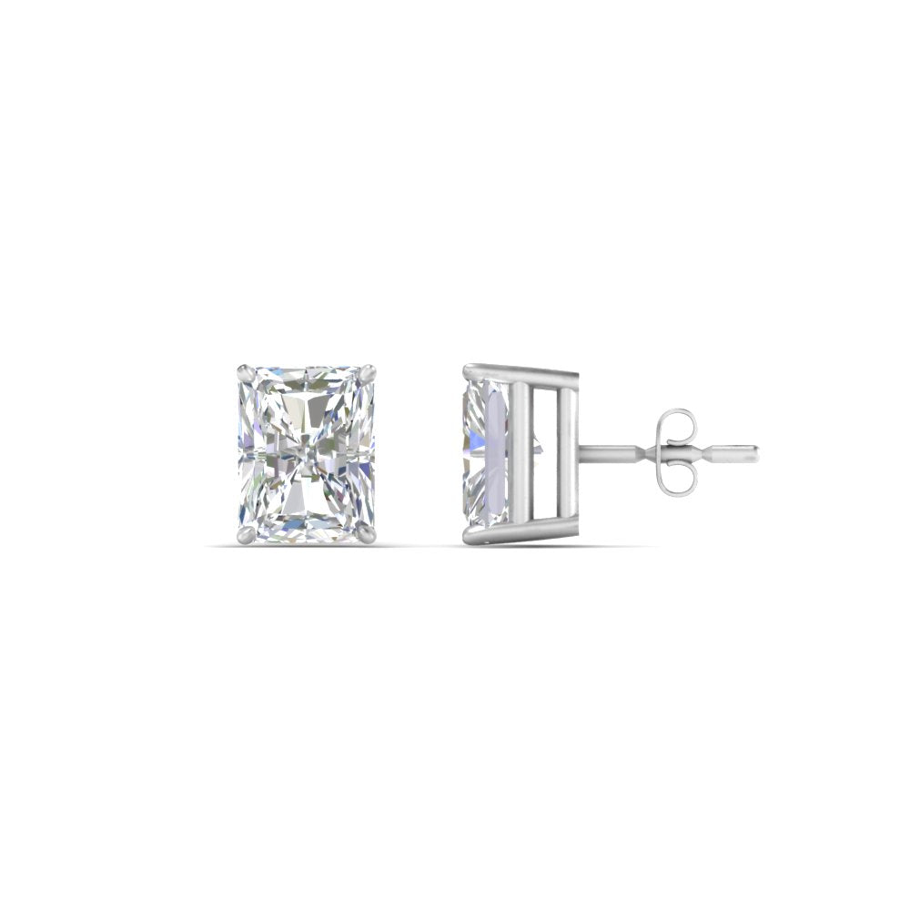 1/2 To 4 Carat Radiant Cut Lab Created Diamond Women Stud Earring 14K Gold