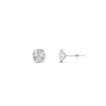 Load image into Gallery viewer, 0.50 To 5 Carat Lab Diamond Cushion Stud Bezel Set Earring For Women 14K Gold
