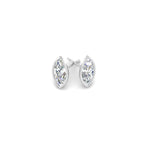 Load image into Gallery viewer, 0.50 To 5 Carat Lab Diamond Marquise Stud Bezel Set Earring For Women 14K Gold
