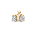 Load image into Gallery viewer, 1/2 To 5 Ctw Oval Basket Prong Lab Diamond Stud Earring 14K Gold
