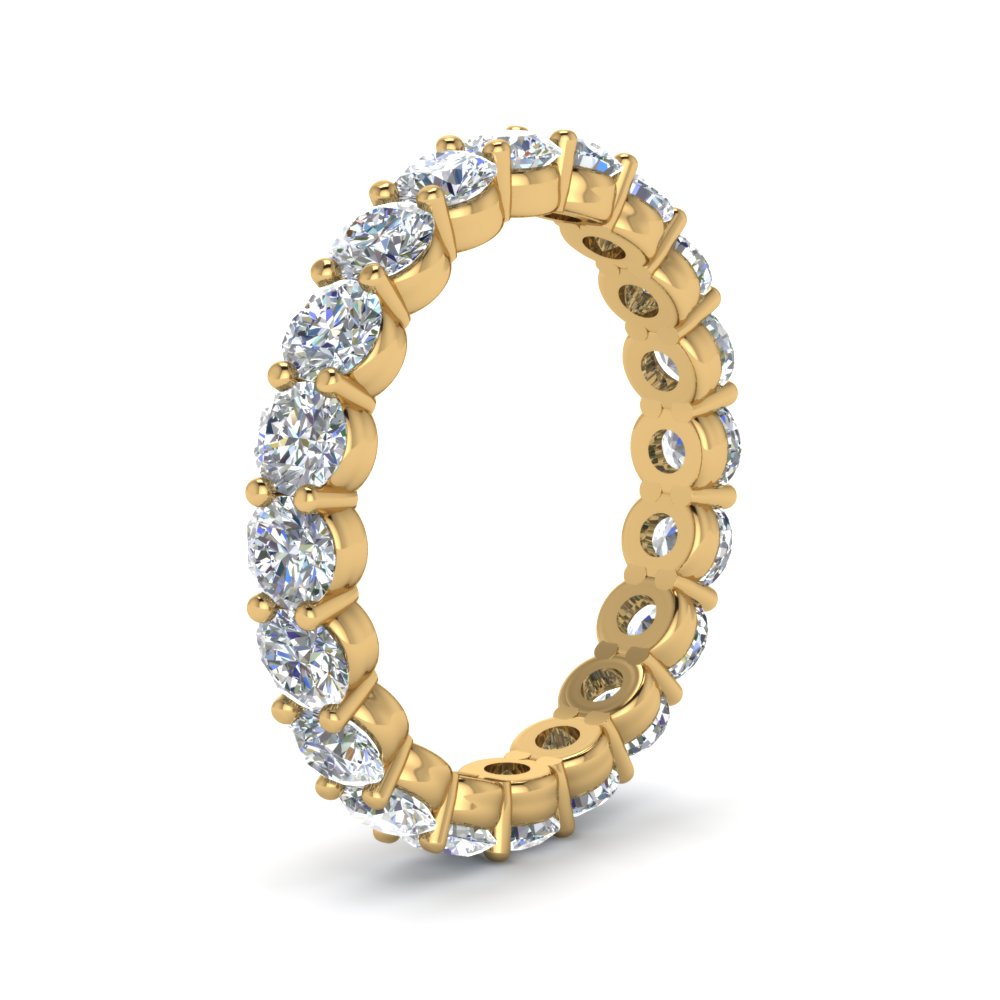 0.50 To 5 Carat Lab Diamond Round Eternity Ring For Women 14K Gold