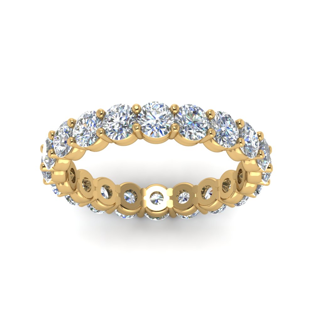 0.50 To 5 Carat Lab Diamond Round Eternity Ring For Women 14K Gold