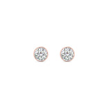 Load image into Gallery viewer, 0.25 To 5 Carat Lab Diamond Round Stud Bezel Set Earring For Women 14K Gold
