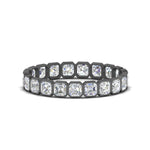 Load image into Gallery viewer, 2 Ctw To 4.50 Ctw Asscher Lab Diamond Bezel Set Eternity Ring 14K Gold
