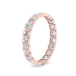 Load image into Gallery viewer, 2 Ctw To 4.50 Ctw Asscher Lab Diamond Bezel Set Eternity Ring 14K Gold
