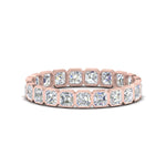 Load image into Gallery viewer, 2 Ctw To 4.50 Ctw Asscher Lab Diamond Bezel Set Eternity Ring 14K Gold
