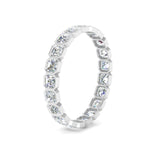 Load image into Gallery viewer, 2 Ctw To 4.50 Ctw Asscher Lab Diamond Bezel Set Eternity Ring 14K Gold
