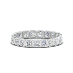 Load image into Gallery viewer, 2 Ctw To 4.50 Ctw Asscher Lab Diamond Bezel Set Eternity Ring 14K Gold
