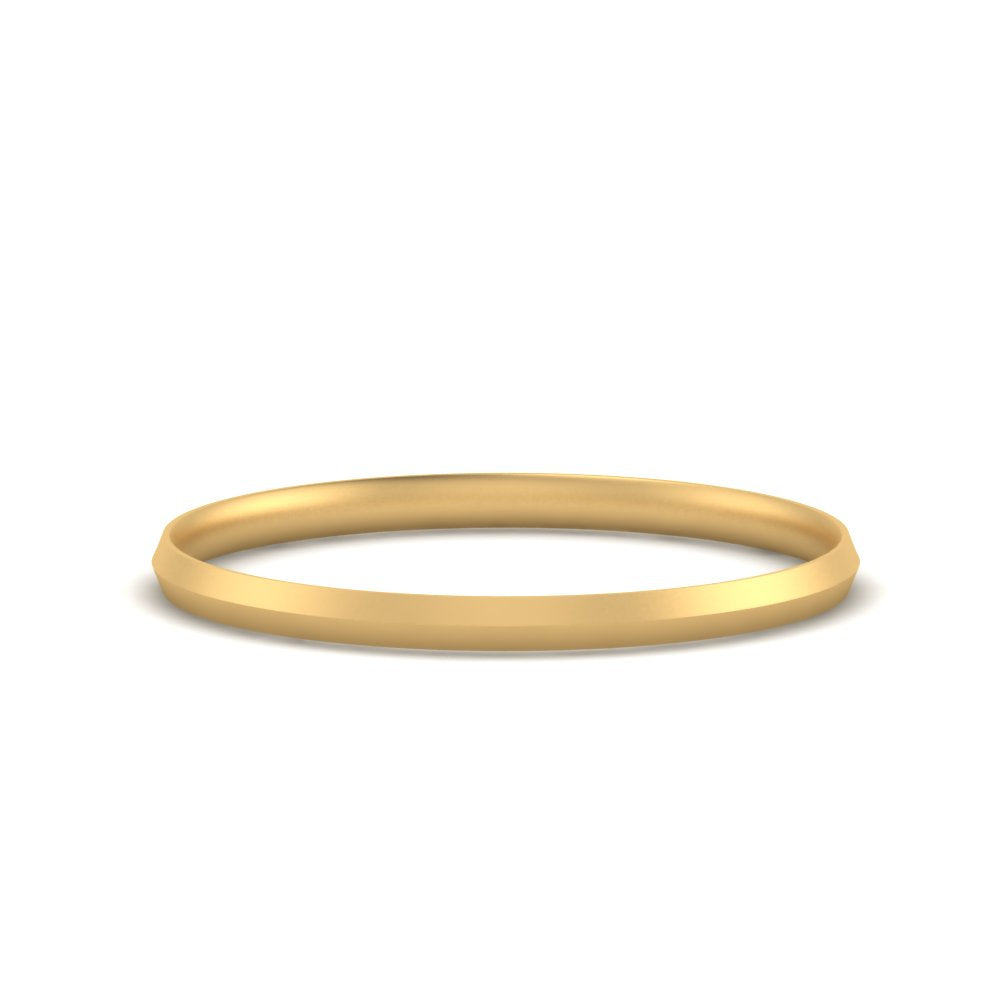 2 MM Comfort Fit Knife Edge Stack Mens Band In 14k Yellow Gold | Cuts & Carat