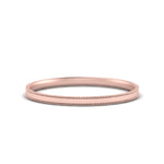 Load image into Gallery viewer, 2 MM Flat Stack Stepped Edge Comfort Fit Mens Wedding Band 14K Rose Gold | Cuts &amp; Carat
