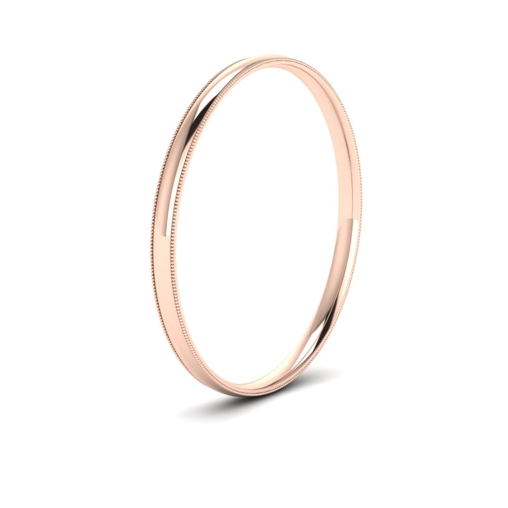 Comfort Fit Milgrain Edge Wedding Band 14K Gold