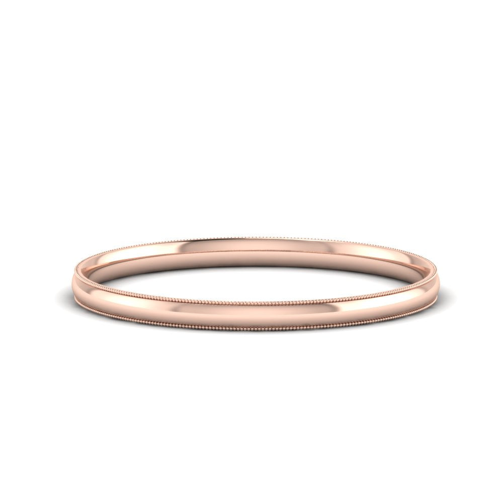 Comfort Fit Milgrain Edge Wedding Band 14K Gold