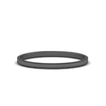 Load image into Gallery viewer, Flat Milgrain Stackable Mens Wedding Band In 14K Black Gold | Cuts &amp; Carat
