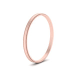 Load image into Gallery viewer, Flat Milgrain Stackable Mens Wedding Band In 14K Rose Gold | Cuts &amp; Carat
