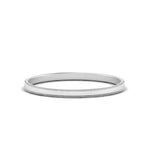 Load image into Gallery viewer, Flat Milgrain Stackable Mens Wedding Band In 14K White Gold | Cuts &amp; Carat
