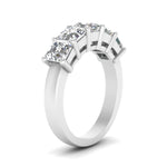 Load image into Gallery viewer, Five Stone Asscher Cut Lab Diamond Ring 14K Gold
