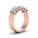 Load image into Gallery viewer, 0.50 To 5 Ct Radiant Cut Lab Diamond Five Stone Wedding Band 14k Gold
