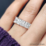 Load image into Gallery viewer, 0.50 To 5 Ct Radiant Cut Lab Diamond Five Stone Wedding Band 14k Gold
