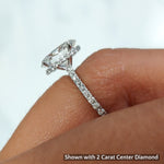 Load image into Gallery viewer, Under Halo Pave Lab Diamond Ring 14K Gold
