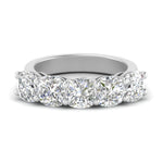 Load image into Gallery viewer, 1 To 5 Carat Lab Diamond Five Stone Cushion Cut Wedding Band 14K Gold
