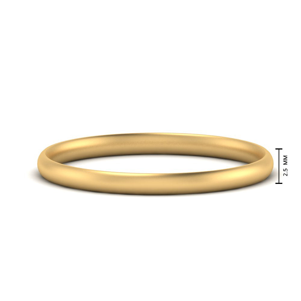 1 MM To 6 MM Comfort Fit Plain Wedding Band 14K Gold