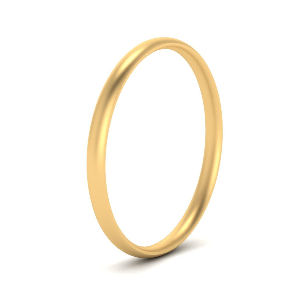 1 MM To 6 MM Comfort Fit Plain Wedding Band 14K Gold