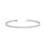 Load image into Gallery viewer, 2.50 To 12 Carat Lab Diamond Bezel Set Tennis Bracelet 14K Gold
