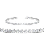 Load image into Gallery viewer, 2.50 To 12 Carat Lab Diamond Bezel Set Tennis Bracelet 14K Gold
