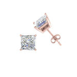 Load image into Gallery viewer, 0.50 To 5 Carat Princess Cut Lab Created Diamond Stud Earring For Women 14K Gold
