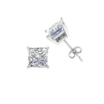 Load image into Gallery viewer, 0.50 To 5 Carat Princess Cut Lab Created Diamond Stud Earring For Women 14K Gold
