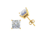 Load image into Gallery viewer, 0.50 To 5 Carat Princess Cut Lab Created Diamond Stud Earring For Women 14K Gold
