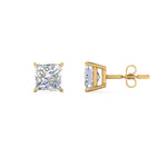 Load image into Gallery viewer, 0.50 To 5 Carat Princess Cut Lab Created Diamond Stud Earring For Women 14K Gold
