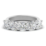 Load image into Gallery viewer, 1 To 5 Carat Lab Diamond Five Stone Cushion Cut Wedding Band 14K Gold
